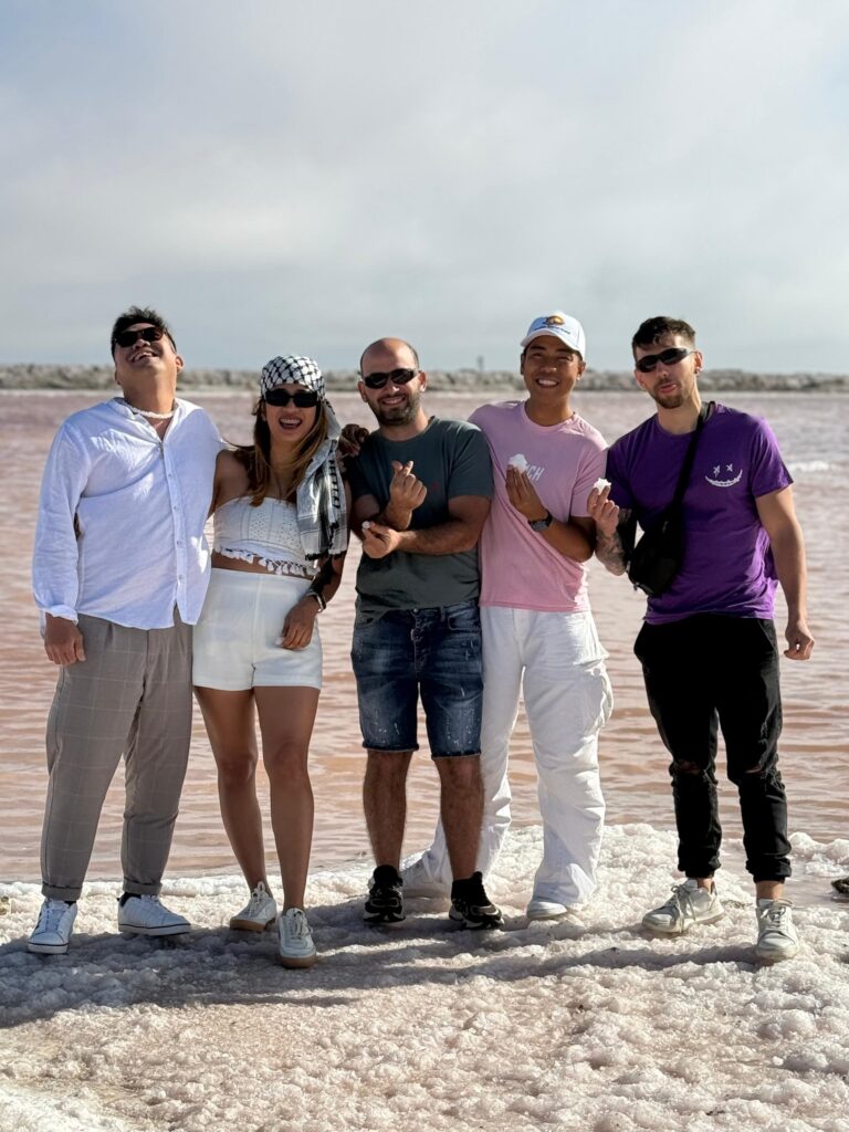 Travellers enjoying the Namibia coast